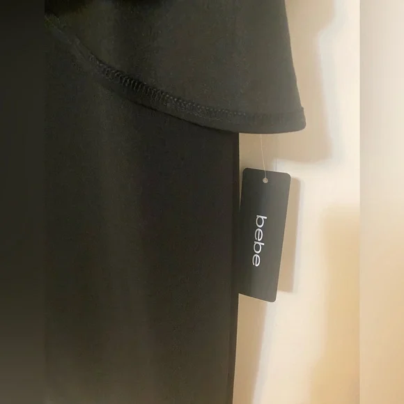 bebe Black Off The Shoulder Dress Midi - Picture 6 of 9